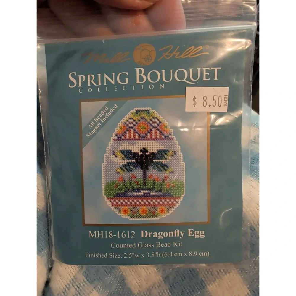 New Kit Mill Hill Glass Counted Bead Spring Bouquet MH18-1612 Dragonfly Egg